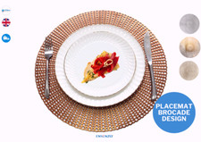 Gold Place Mat Round Set x4