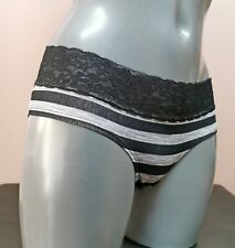 La Senza Knickers Black Contrast Lace Trim Hip Hugger Size XS to XL (B16R13