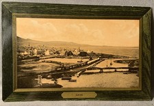 Leven 1908 VINTAGE POSTCARD RAILWAY WAGONS BRIDGE 