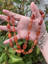 Carnelian Agate Beaded Necklace (64cm) 
