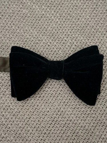 Vintage bow tie black - vintage, velvet