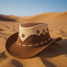Handmade Brown Leather Cowboy
