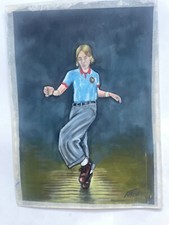 Northern Soul; Wigan Casino; "Northern Soul Boy" Original Oil Painting, 28x19cm.