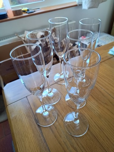 Set plain clear glass - set, 6