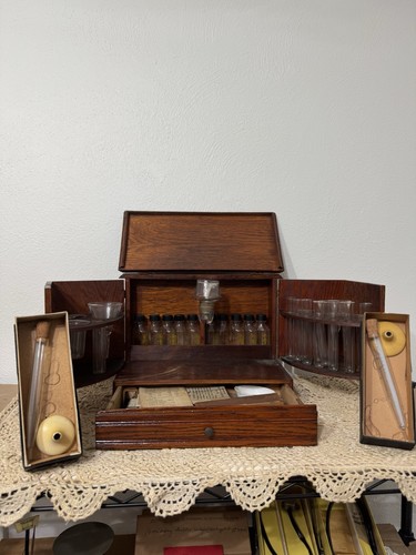 Antique oak apothecary doctor - antique,