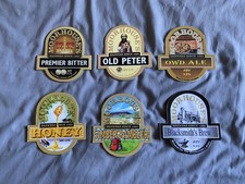 6 MOORHOUSE'S BREWERY. Burnley. Beer pump clips. (Set C)