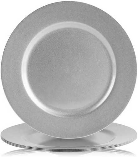 Geezy silver charger plates - geezy,