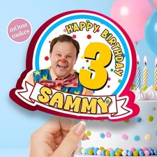 Mr Tumble cake topper - personalised  kids spotty birthday cake decoration