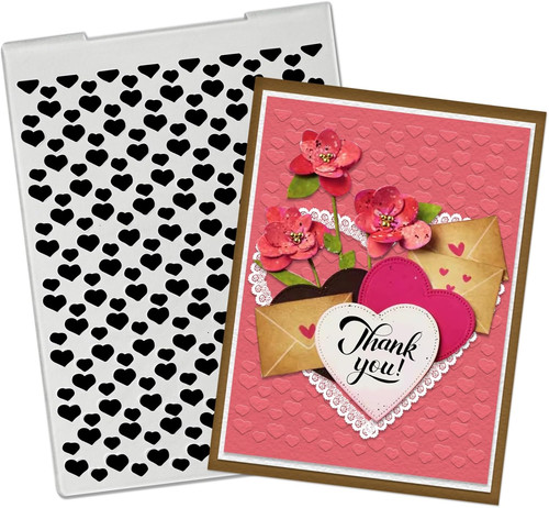Hearts plastic embossing - hearts,