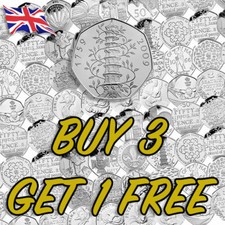 CHEAP GENUINE - Rare 50p Coins - Kew Gardens WWF EU Snowman Harry Potter