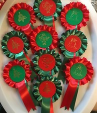 10 X 1 Tier Christmas Rosettes