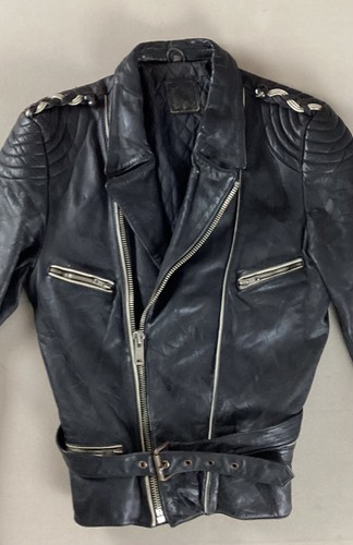 Vintage leather biker jacket - vintage,