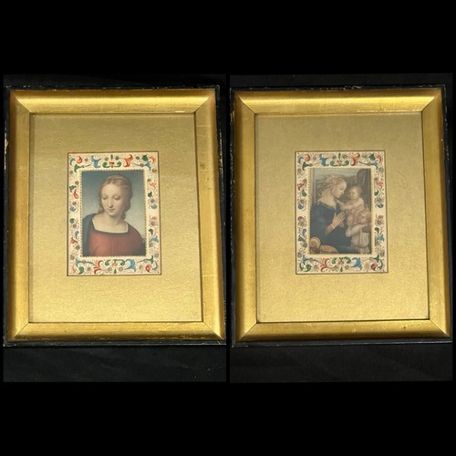 Vtg framed madonna - vtg, postcards