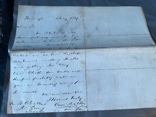 1869 corser and walker - , letter