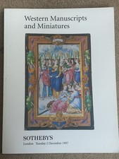 Sotheby’s Western Manuscripts & Miniatures Auction Catalogue December 1997