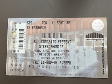 STEREOPHONICS  WEMBLEY  16/11/2007 TICKET UNUSED BLOCK S15