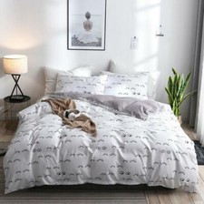 3D Eyelash Pattern ZHUA1638 Bed Pillowcases Quilt Duvet Cover Set Queen King Zoe