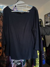 Navy Pinup Girl Clothing Sabrina Top