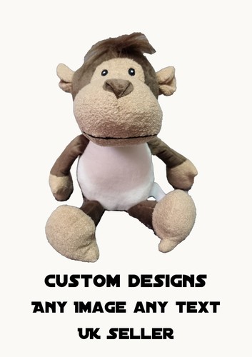 Personalised monkey teddy bear - personalised,