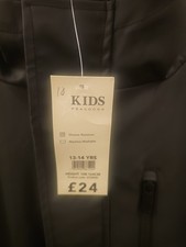 Boys Hooded Rain Jacket Black