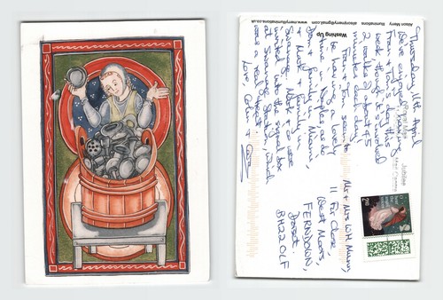 Vintage postcard medieval - vintage,