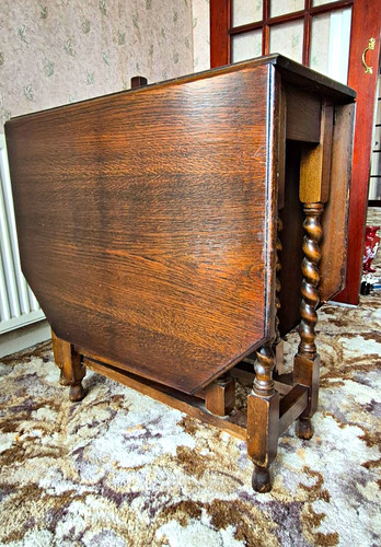 5pc dark wood drop leaf - wood, drop-leaf