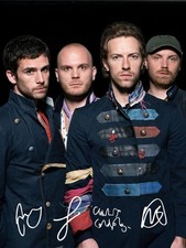 Coldplay Signed Autograph 6X4 PHOTO Pre Print Music