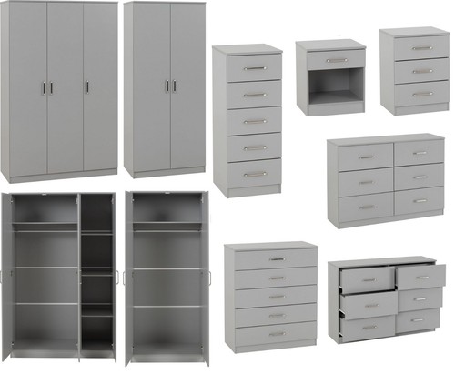 Light grey bedroom - furniture,