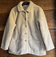 Ladies Fully Lined Teddy Bear Fleece Jacket / Coat by Damart - Size 18 - 20