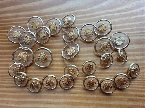 Crested blazer buttons gold - crested,
