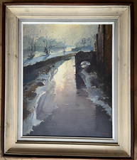 1981 oil on canvas painting / indistinct signature / gallery frame..FREE UK POST