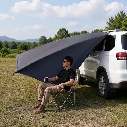 Rear side vehicle awning - rear,