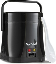 VonShef Small Rice Cooker 0.3L – Compact Electric Steamer with Keep Warm Functio
