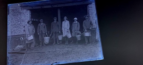 Glass negative photo - glass,