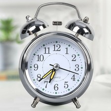 Super Loud Double Bell Alarm Clock With Night Light for Heavy Sleepers Bedside