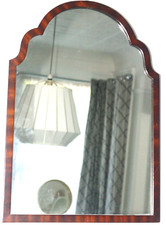 R)(T>GOTHIC ARCH WOOD FRAME>53cm x 38cm 2KG>VICTORIAN STYLE VINTAGE WALL MIRROR