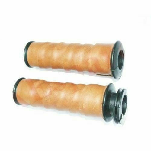 Tan leather handle bar - handle,