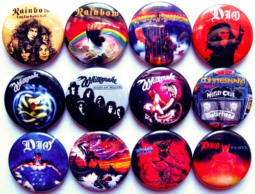 Rainbow dio whitesnake - whitesnake, button