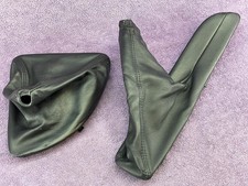 BMW E81 E82 E87 Gear Stick Handbrake Gaiter LEATHER Black Interior Trim 7530222