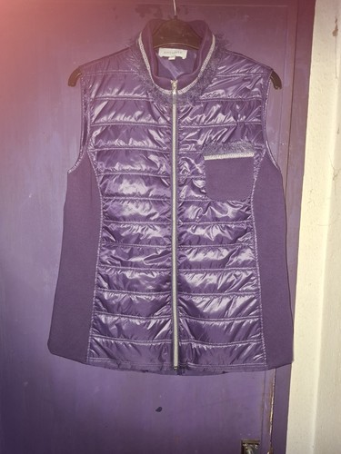 Just white gilet purple - just, white..gilet..purple