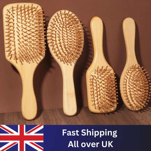 Natural bamboo wooden hair - natural,