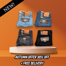 Levis 501 Mens Straight Fit Jeans Denim Original Fit bottoms New with Tags