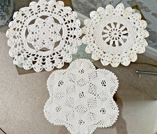 THREE VINTAGE  WHITE COTTON