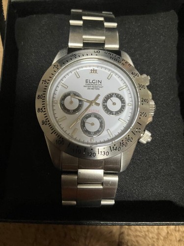Elgin chronograph watch - elgin,