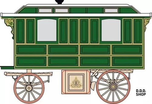 Showmans living wagon - wagon, green