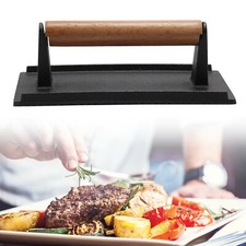 Cast iron grill steak weight - cast,