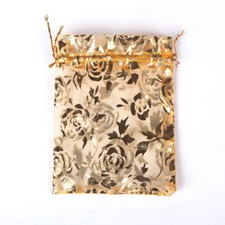 Rose Organza Bags Wedding Party Favour Gift Candy Jewellery Pouch Large Small-UK