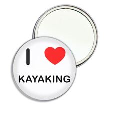Kayaking I Love Heart Round Mirror Pocket Compact (55mm or 77mm)