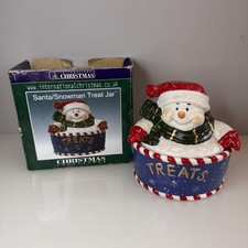 Christmas Cookie Jar - International Christmas - Vintage With Box Display Decor