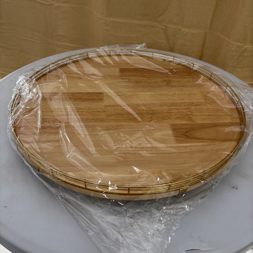Round oak lazy susan for - 21",